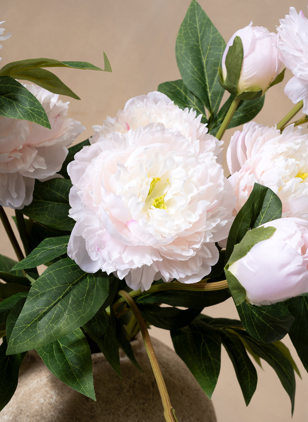 Zijden Pioenrozen - Lichtroze (6 stengels/ 18 bloemhoofdjes)