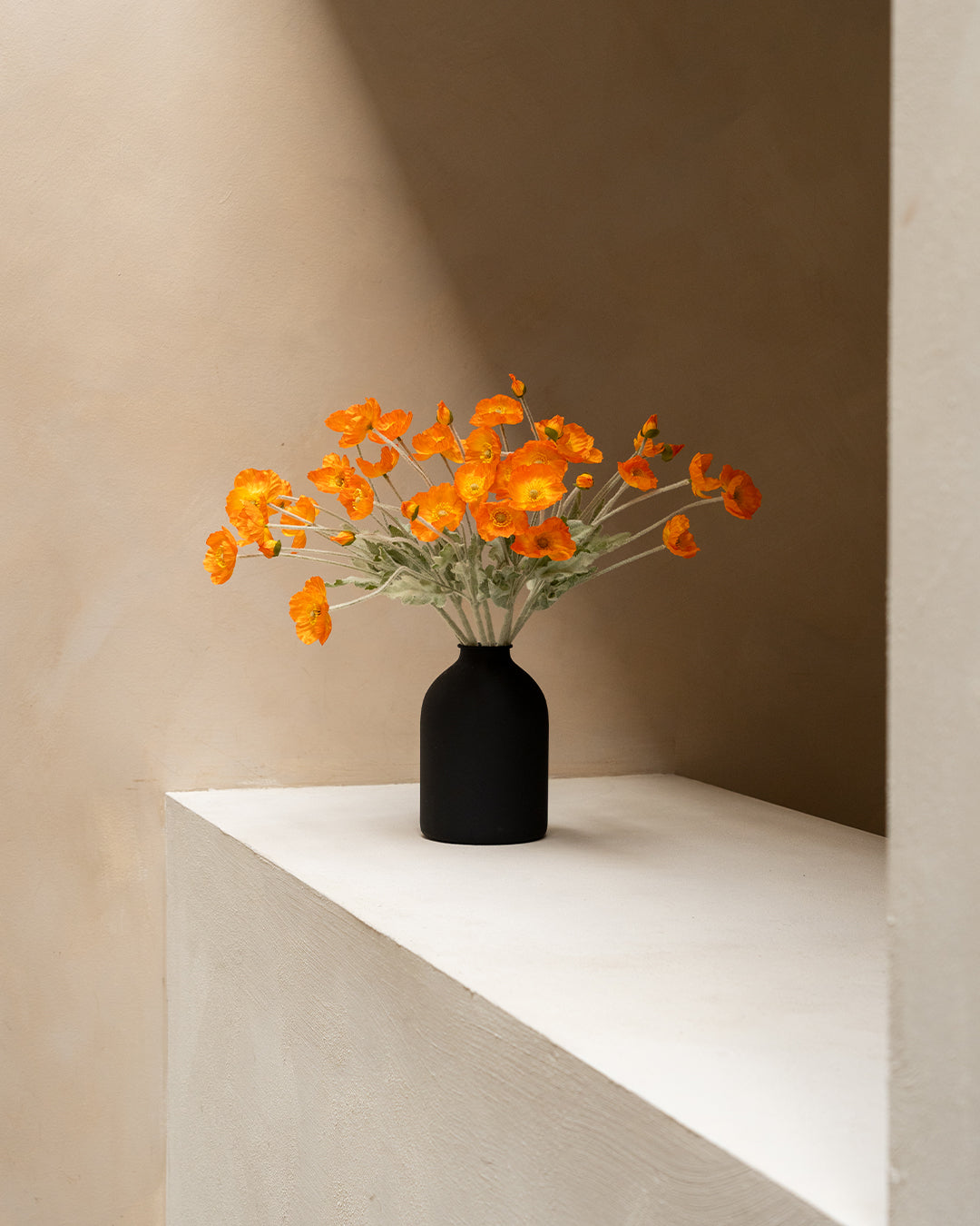 Zijden Klaprozen - Licht oranje (10 stengels)