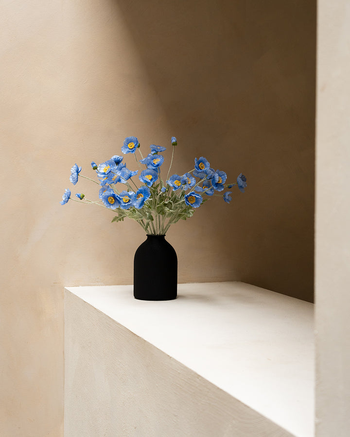 Zijden Klaprozen - Blauw (10 stengels)