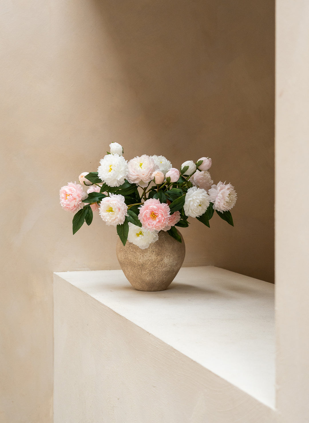 Zijden Pioenrozen - Mix (6 stengels/ 18 bloemhoofdjes)