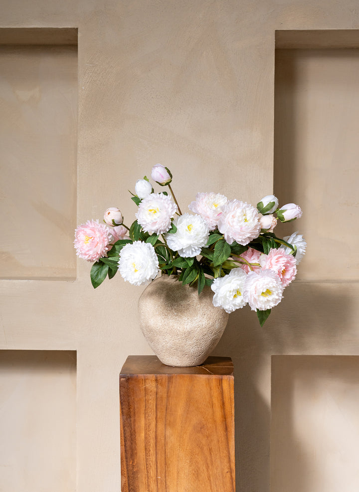 Zijden Pioenrozen - Mix (6 stengels/ 18 bloemhoofdjes)