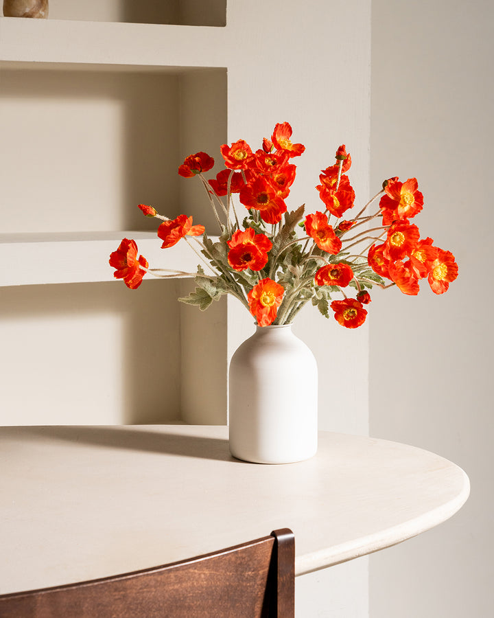 Zijden Klaprozen - Oranje (10 stengels)