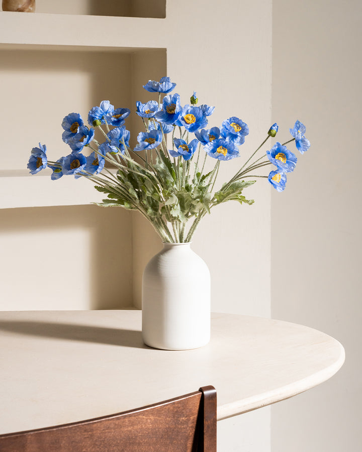 Zijden Klaprozen - Blauw (10 stengels)