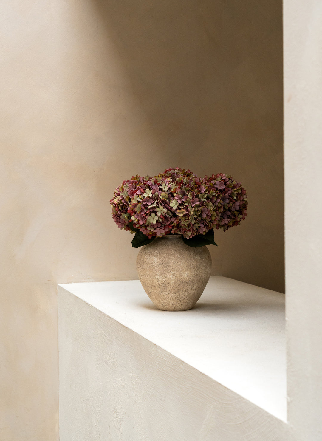 Grote Zijden Hortensia (5 stengels) - Paars