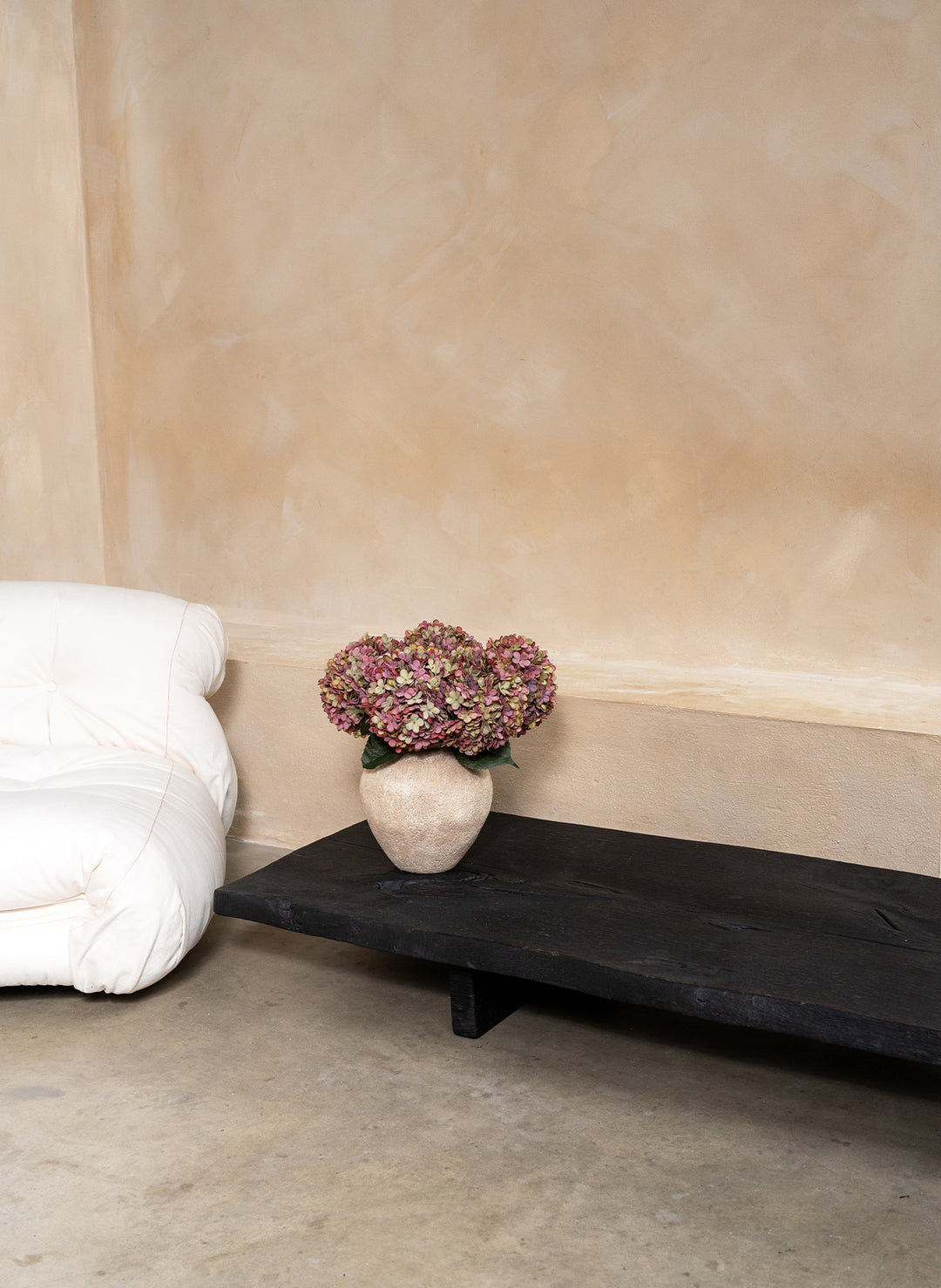 Grote Zijden Hortensia (5 stengels) - Paars