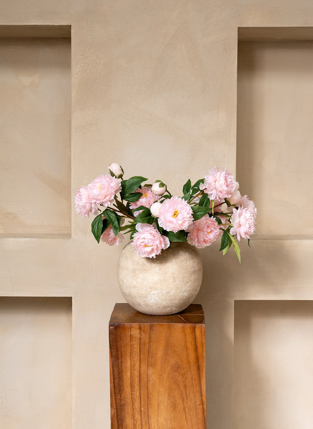 Zijden Pioenrozen - Roze (6 stengels/ 18 bloemhoofdjes)