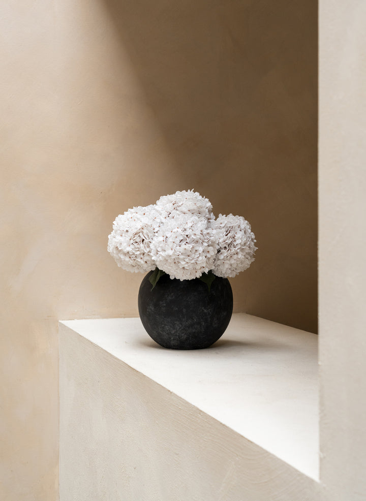 Grote Zijden Hortensia (5 stengels) - Wit