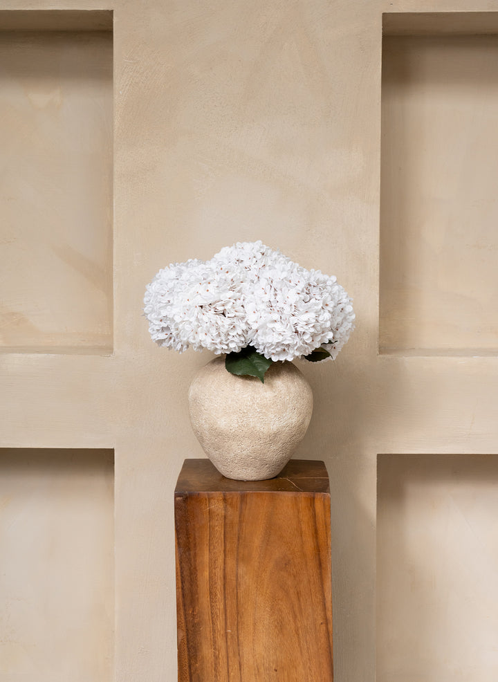 Grote Zijden Hortensia (5 stengels) - Wit