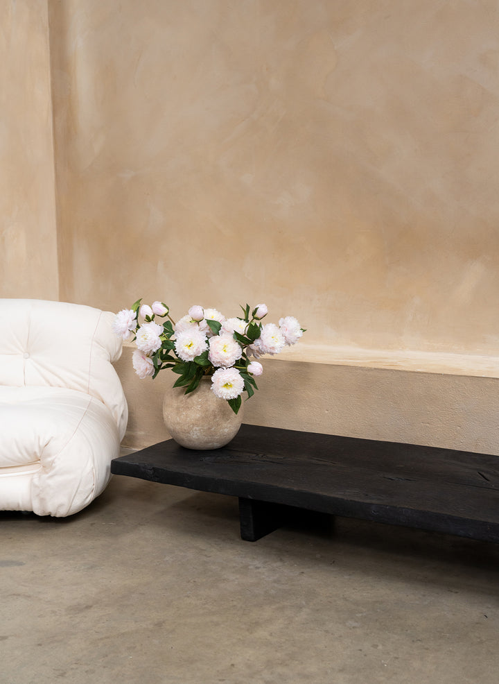 Zijden Pioenrozen - Lichtroze (6 stengels/ 18 bloemhoofdjes)