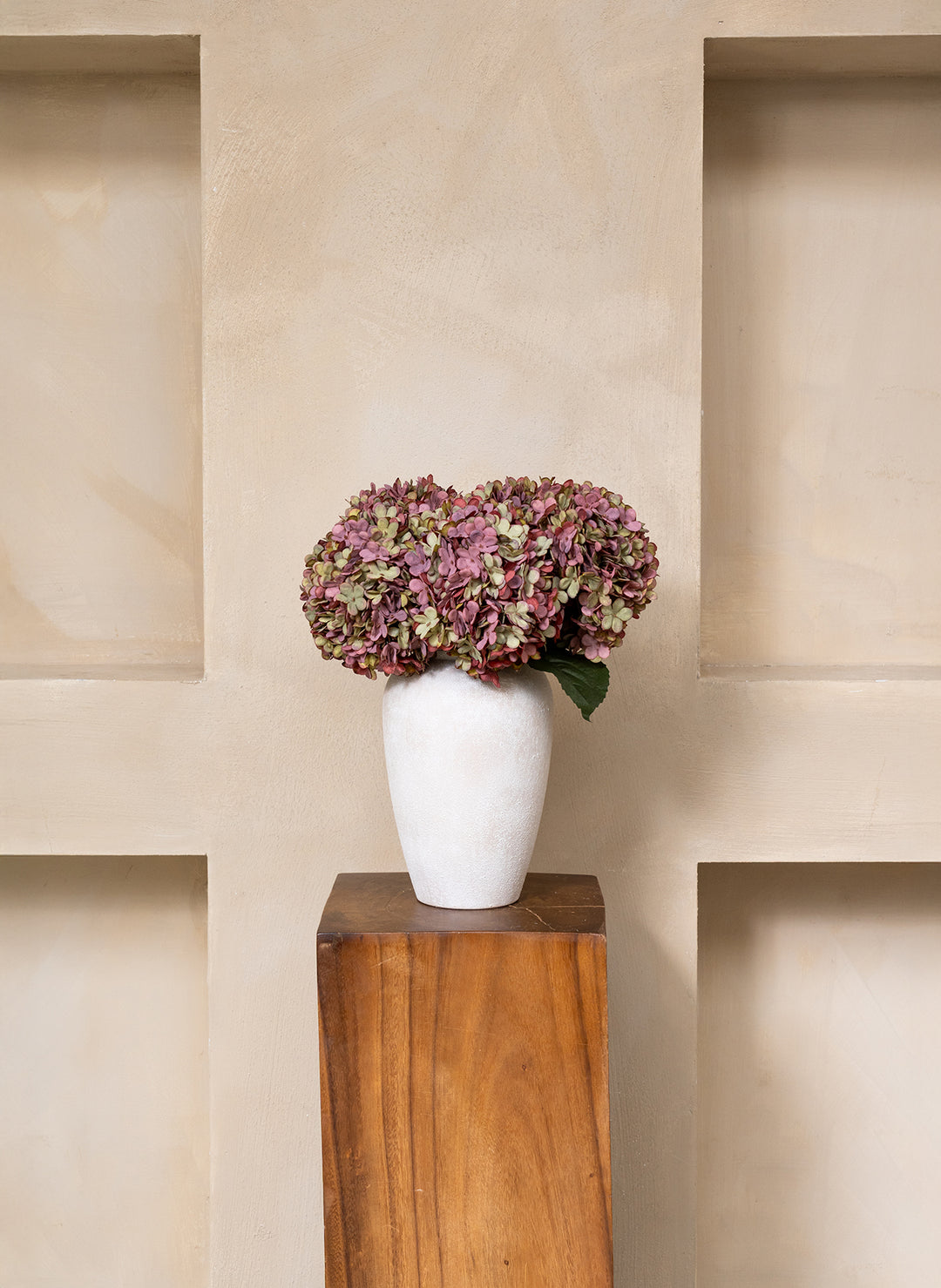 Grote Zijden Hortensia (5 stengels) - Paars