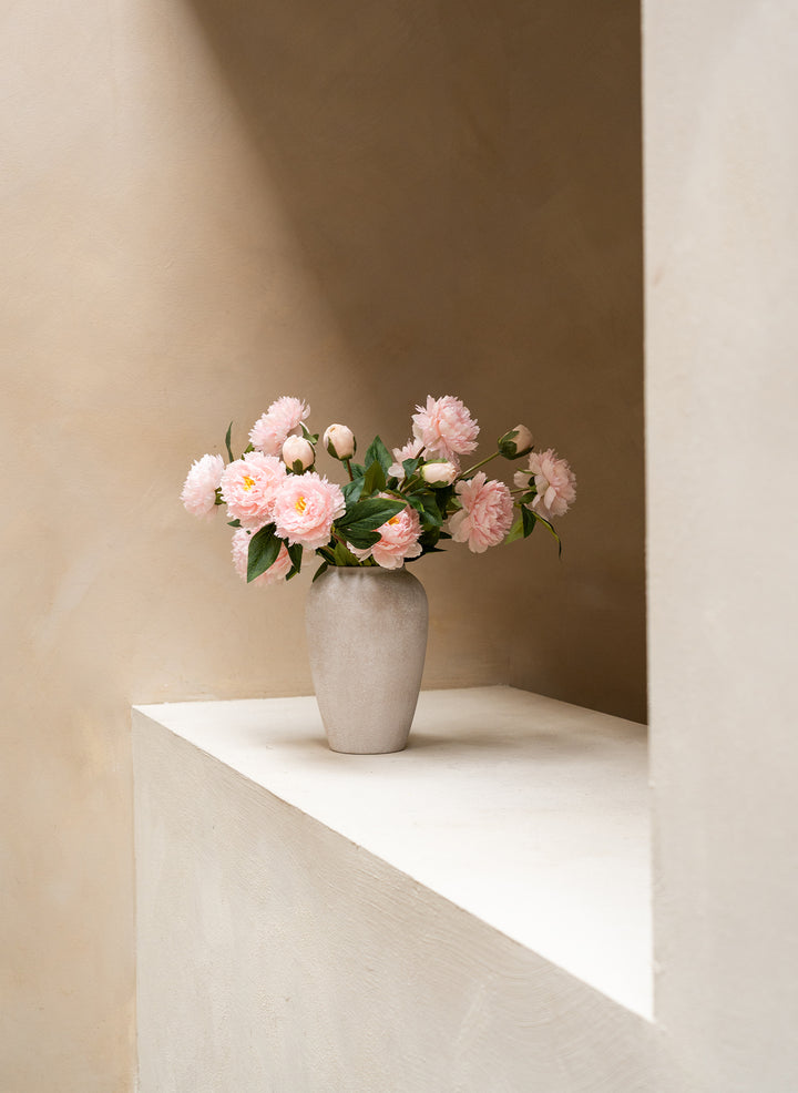 Zijden Pioenrozen - Roze (6 stengels/ 18 bloemhoofdjes)