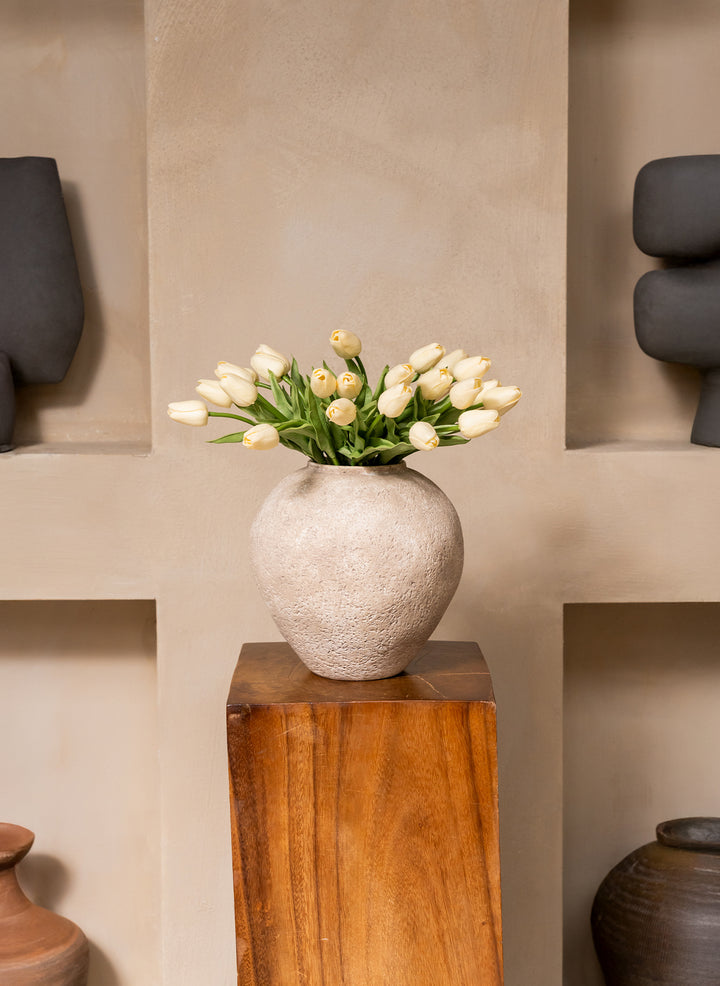 Kunst Tulpen Boeket - Ivoor (25 stengels)