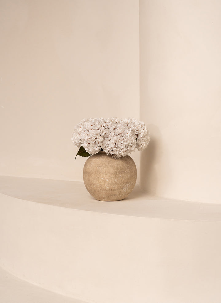 Grote Zijden Hortensia (5 stengels) - Wit