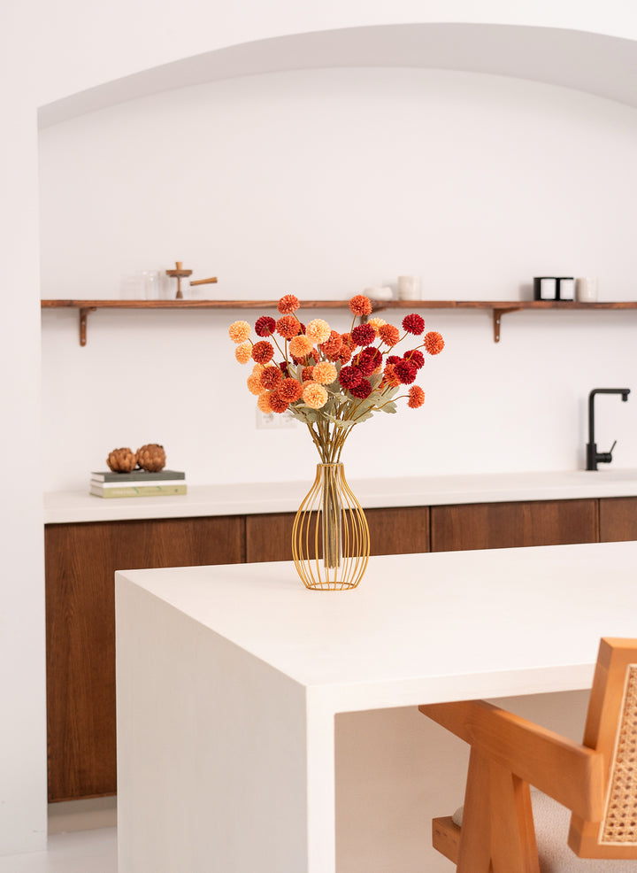 Zijden Kiku Bloemen - Mix (10 stengels/ 50 bloemhoofdjes)