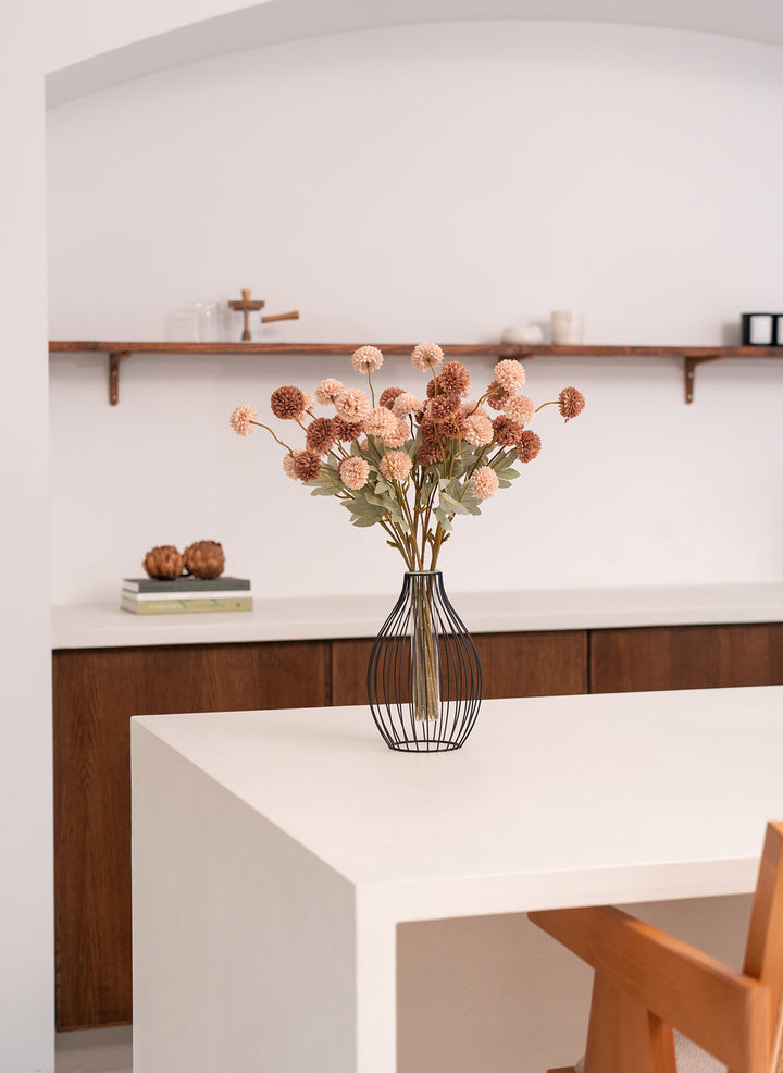 Zijden Kiku Bloemen - Crème Mix (10 stengels/ 50 bloemhoofdjes)