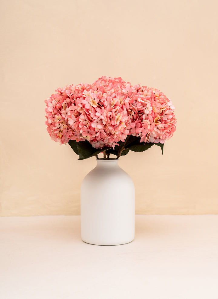 Grote Zijden Hortensia (5 stengels) - Roze