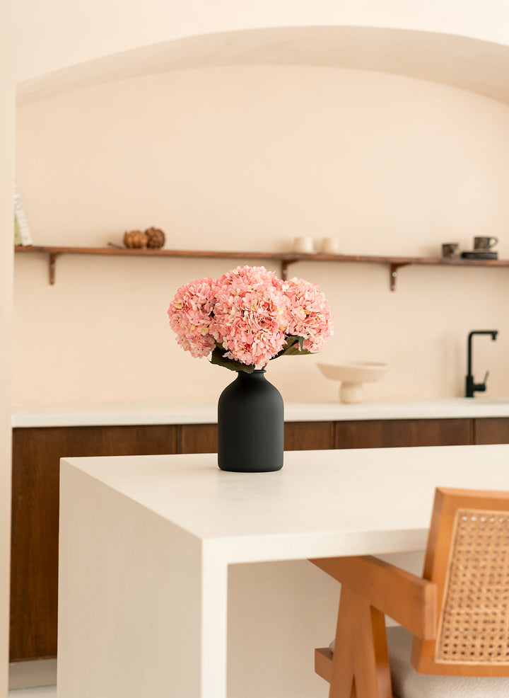 Grote Zijden Hortensia (5 stengels) - Roze