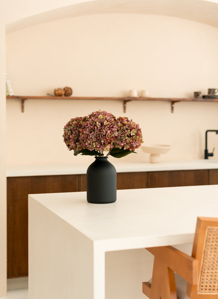 Grote Zijden Hortensia (5 stengels) - Paars