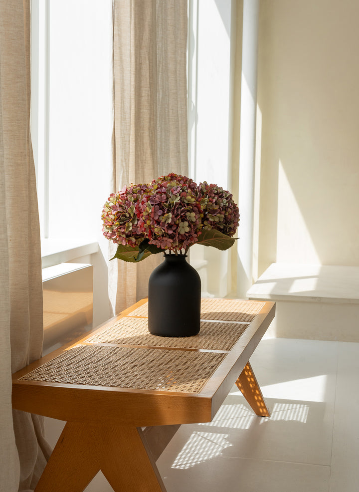 Grote Zijden Hortensia (5 stengels) - Paars