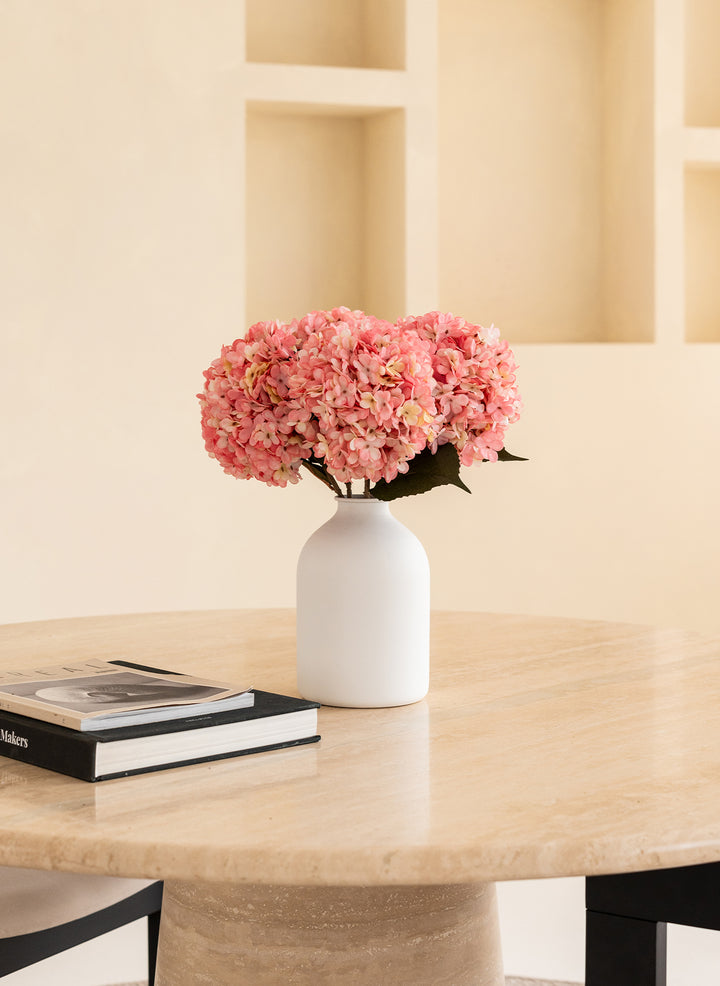 Grote Zijden Hortensia (5 stengels) - Roze