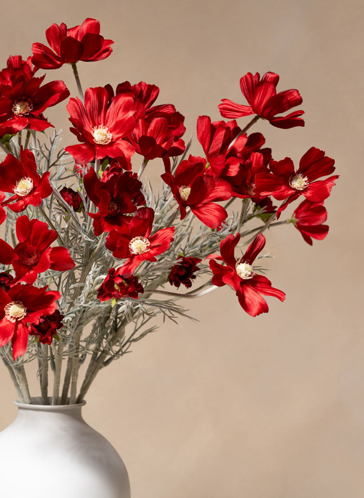 Zijden Madeliefjes (10 stengels) - Rood