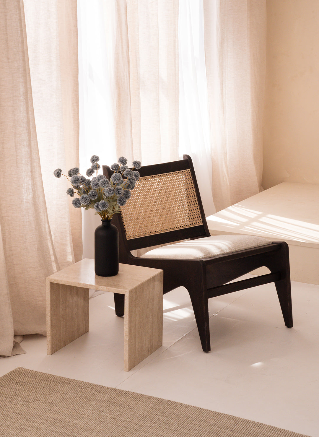 Zijden Kiku Bloemen - Blauwgrijs (10 stengels/ 50 bloemhoofdjes)