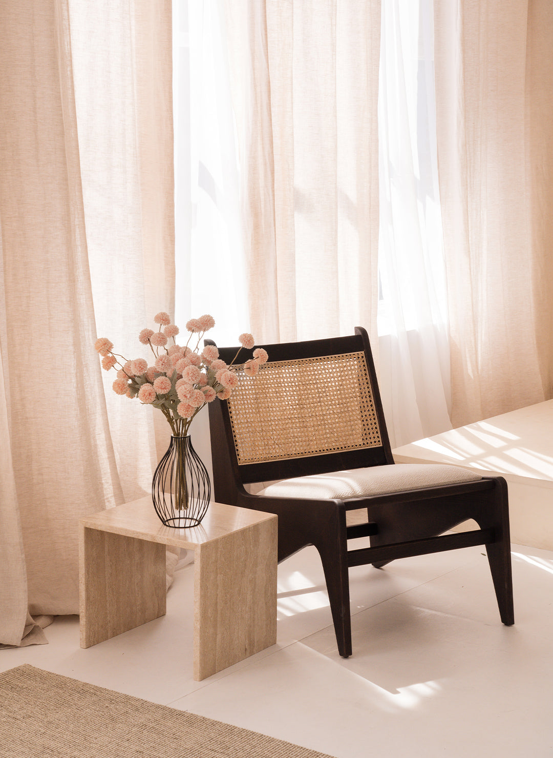 Zijden Kiku Bloemen - Crème (10 stengels/ 50 bloemhoofdjes)