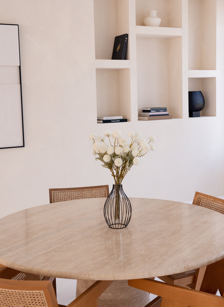 Zijden Kiku Bloemen - Wit (10 stengels/ 50 bloemhoofdjes)