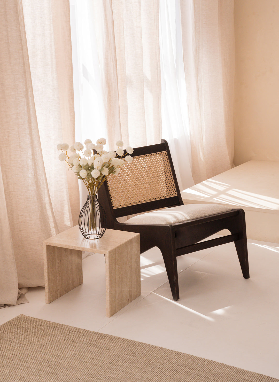 Zijden Kiku Bloemen - Wit (10 stengels/ 50 bloemhoofdjes)