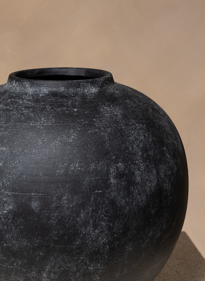 Terra vaas - Zwart