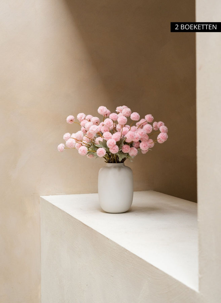 Zijden Kiku Bloemen - Roze (10 stengels/ 50 bloemhoofdjes)