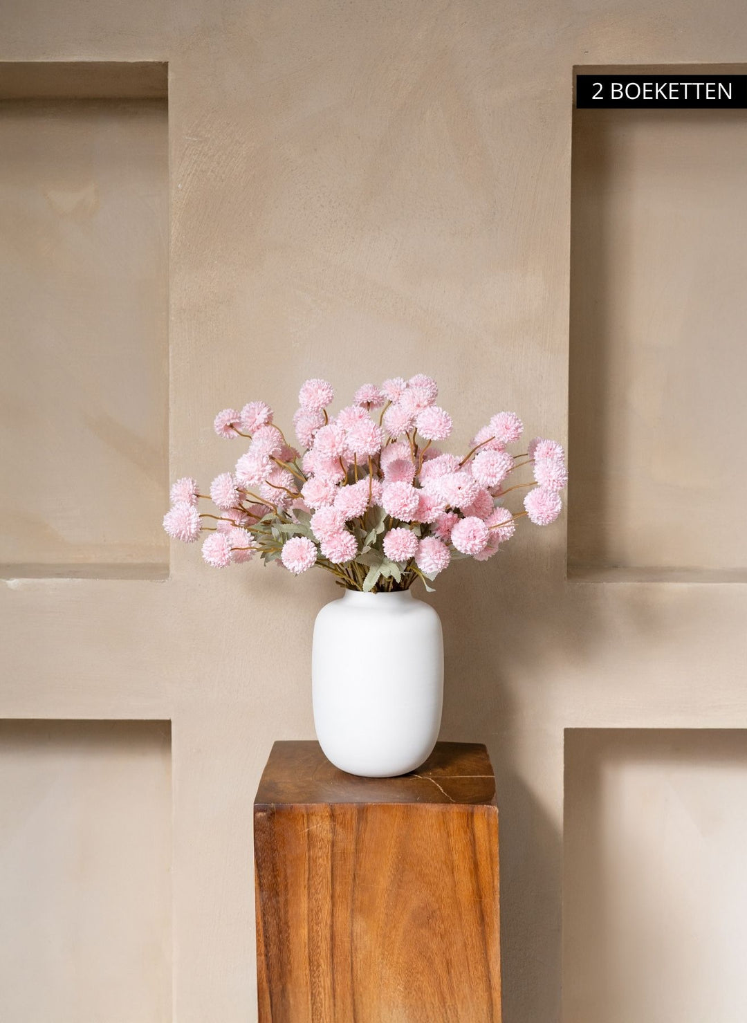 Zijden Kiku Bloemen - Roze (10 stengels/ 50 bloemhoofdjes)