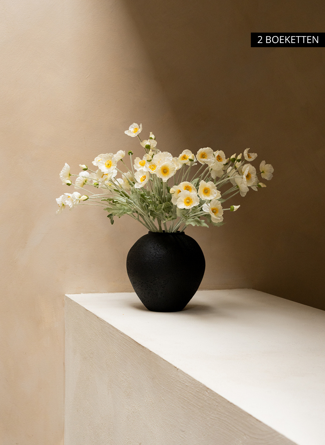 Zijden Klaprozen - Wit (10 stengels)