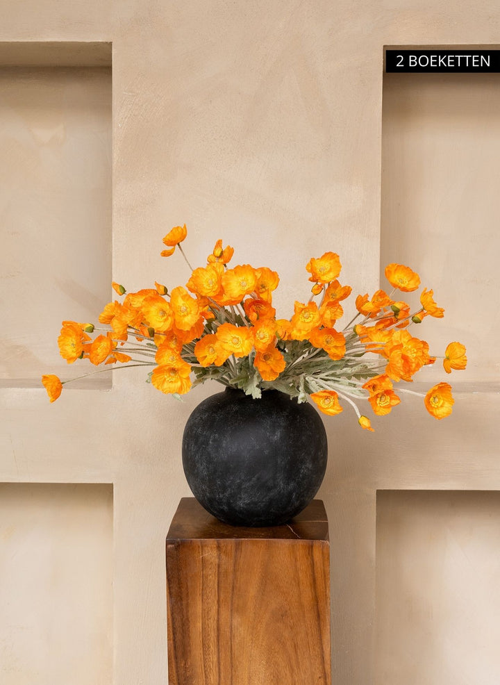 Zijden Klaprozen - Licht oranje (10 stengels)