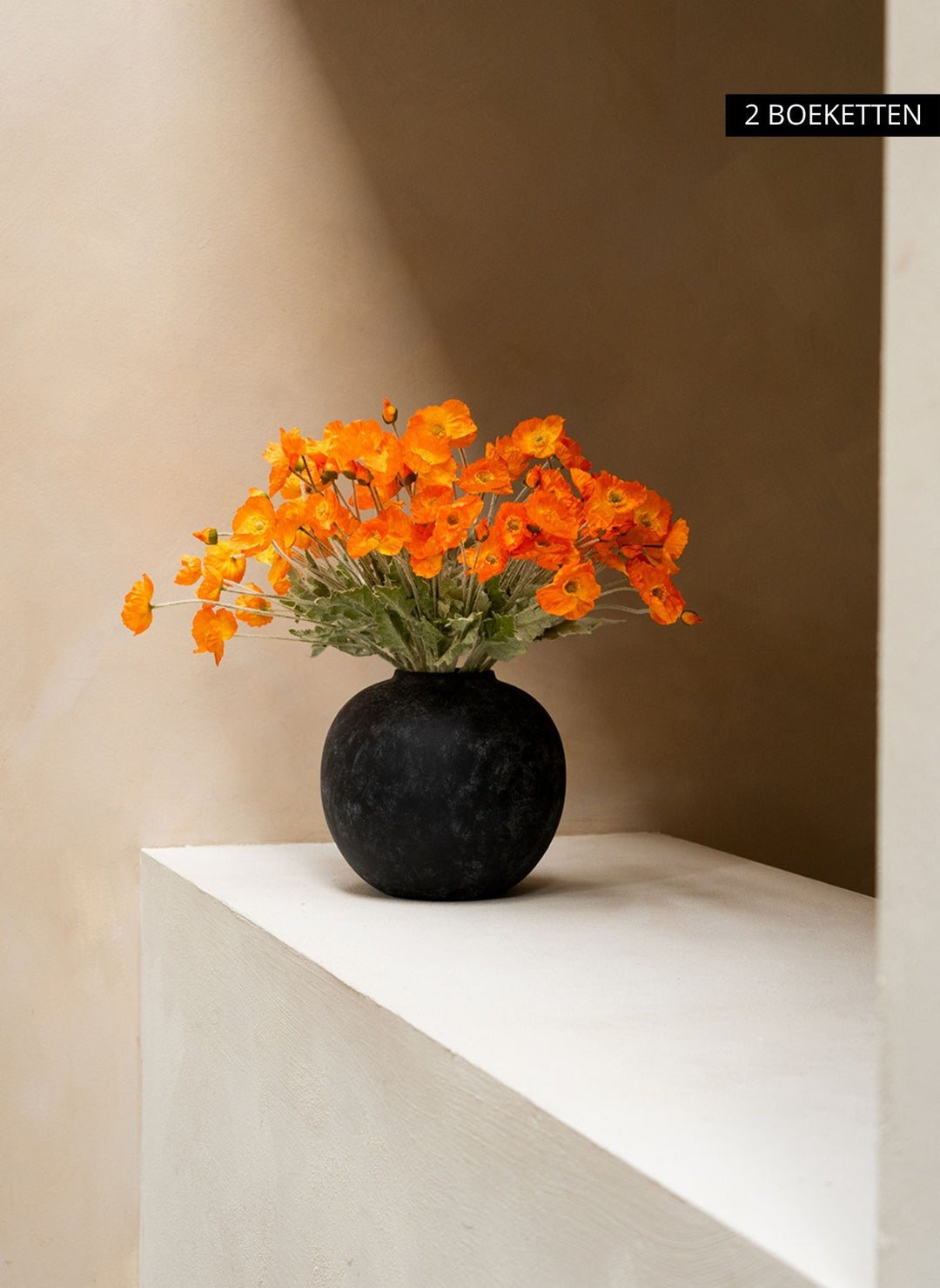 Zijden Klaprozen - Licht oranje (10 stengels)