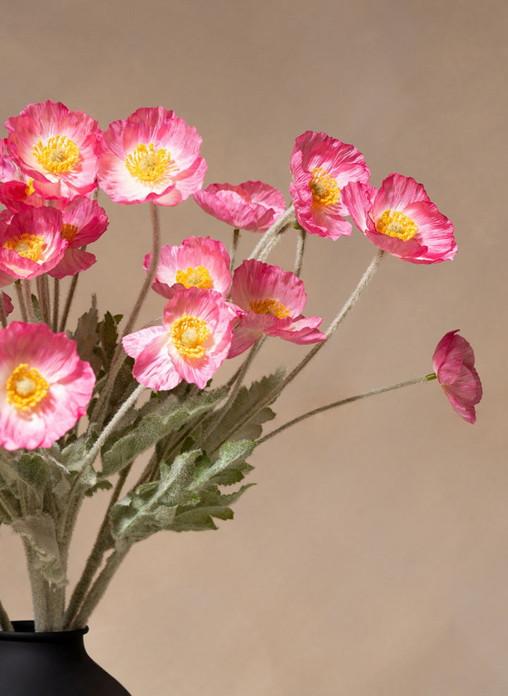 Zijden Klaprozen - Roze (10 stengels)