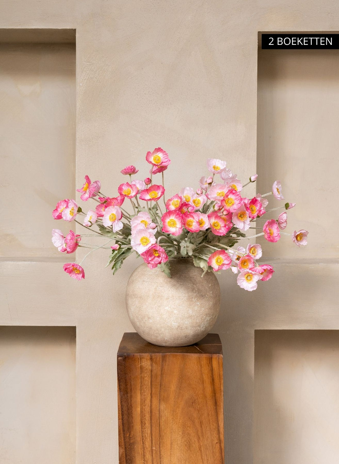 Zijden Klaprozen - Roze Mix (10 stengels)