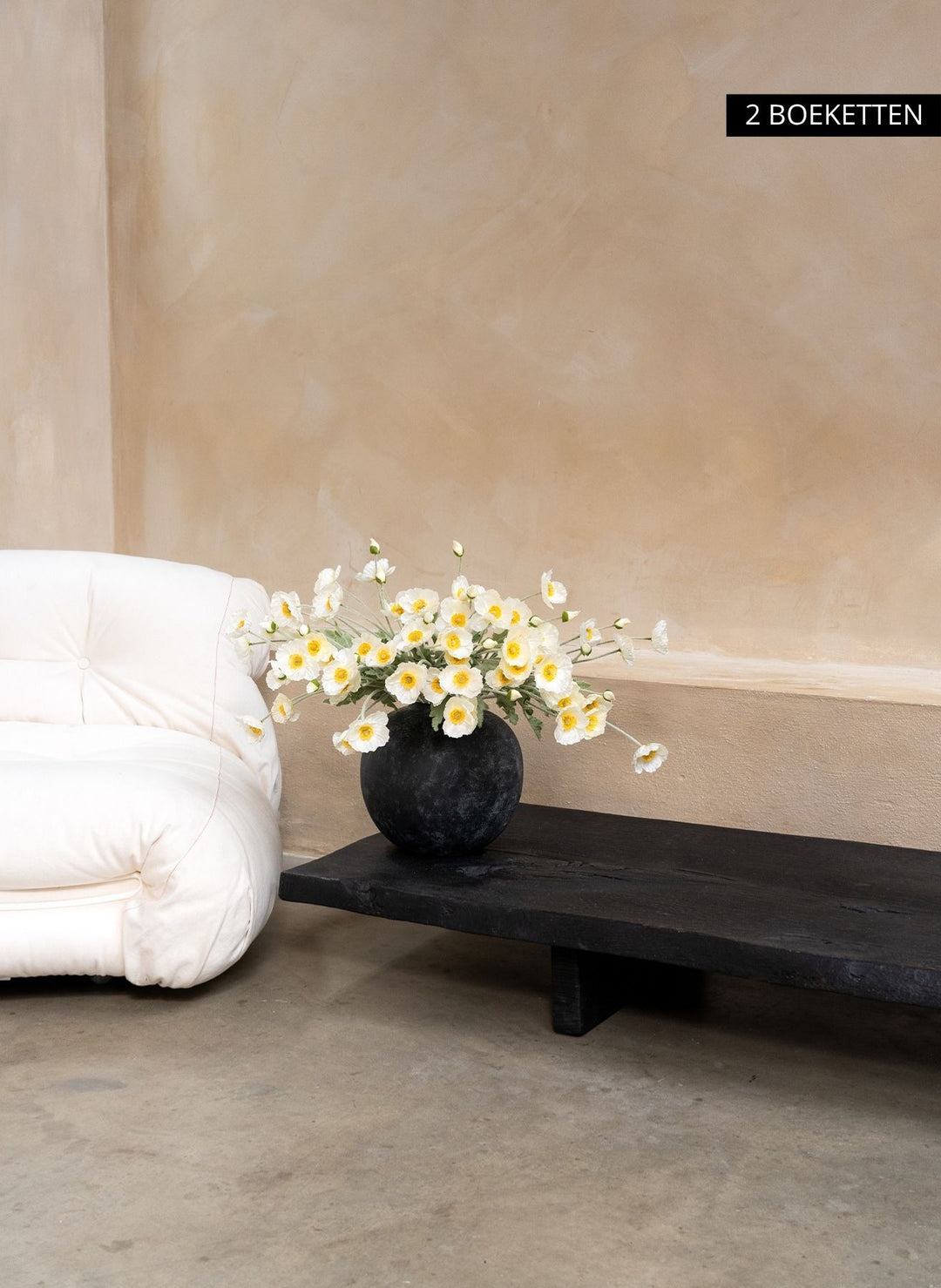 Zijden Klaprozen - Wit (10 stengels)