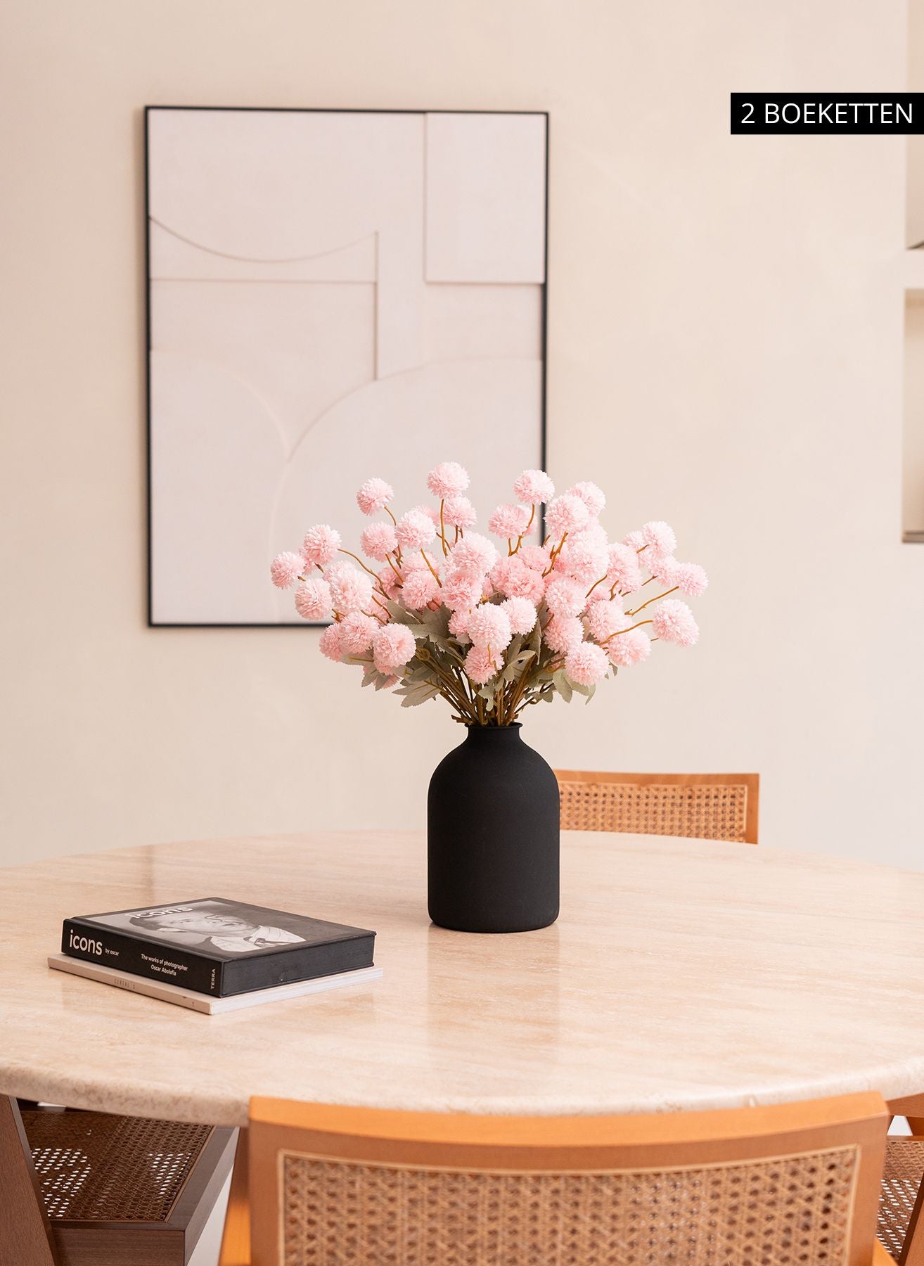 Zijden Kiku Bloemen - Roze