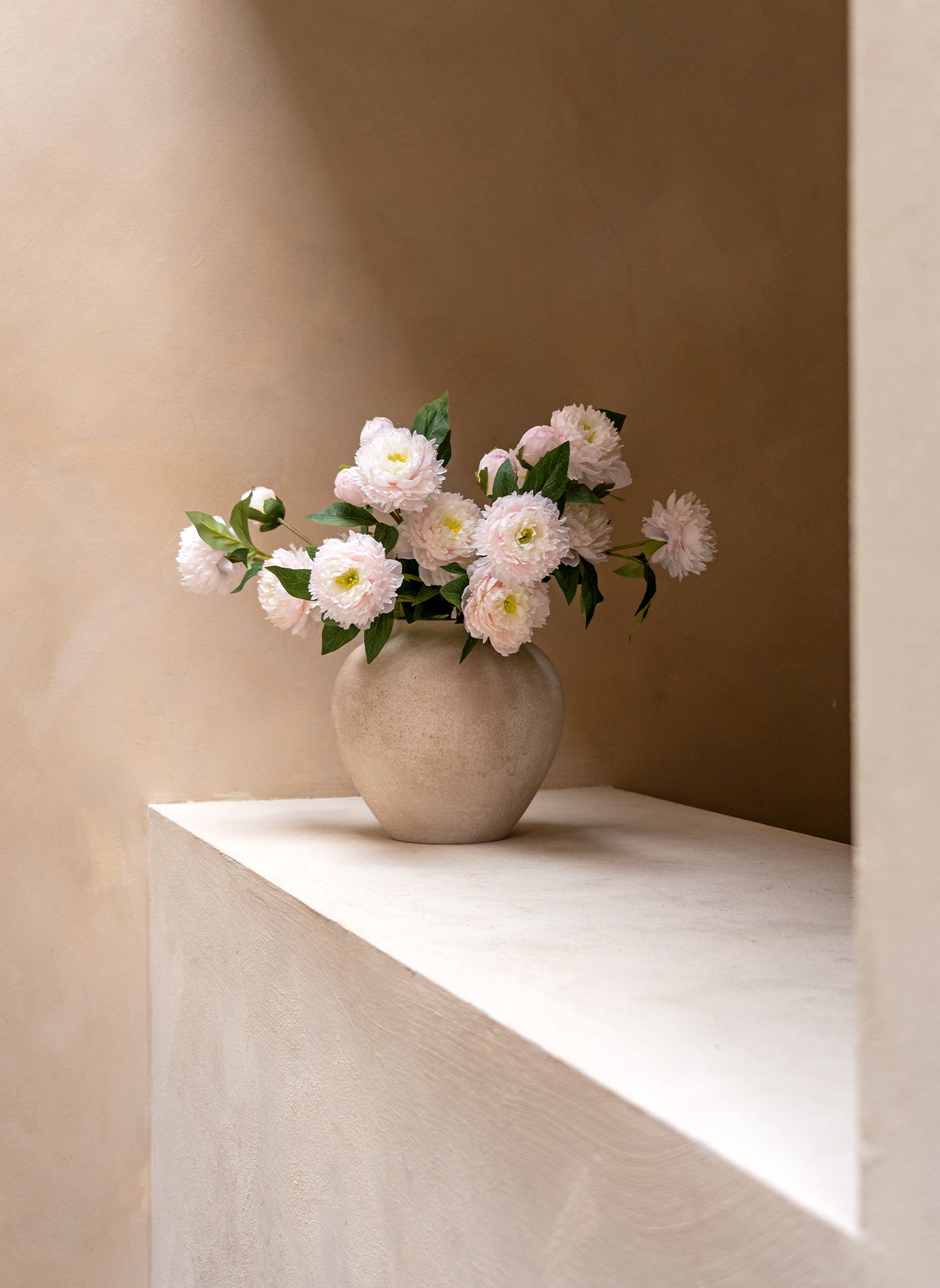 Zijden Pioenrozen - Lichtroze