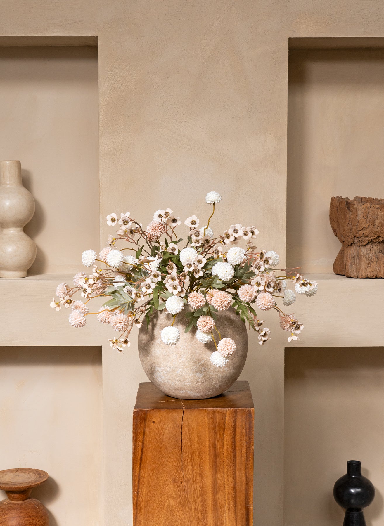 Wax Arrangement - Beige mix