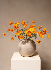 Zijden Klaprozen - Licht oranje