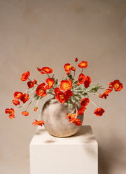 Zijden Klaprozen - Oranje