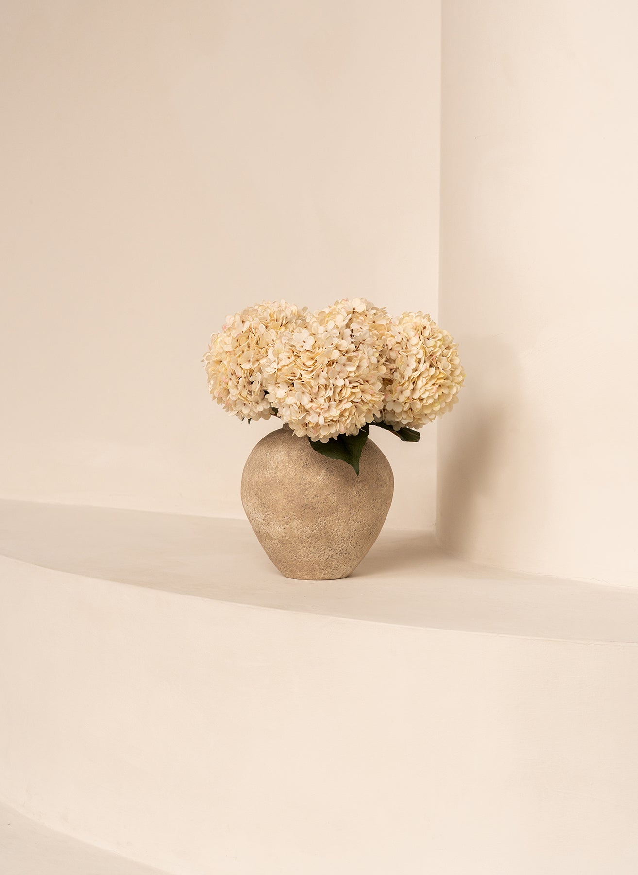 Grote Zijden Hortensia - Crème