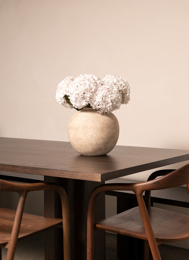 Grote Zijden Hortensia (5 stengels) - Wit