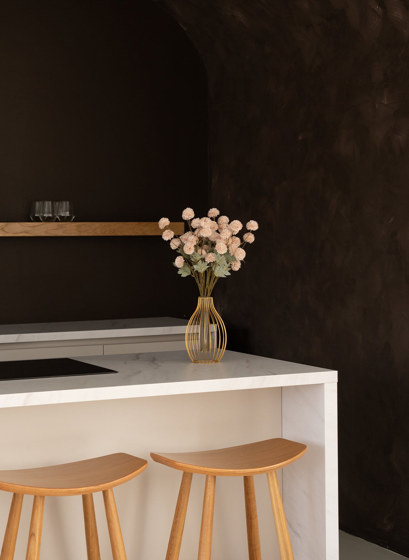 Zijden Kiku Bloemen - Crème