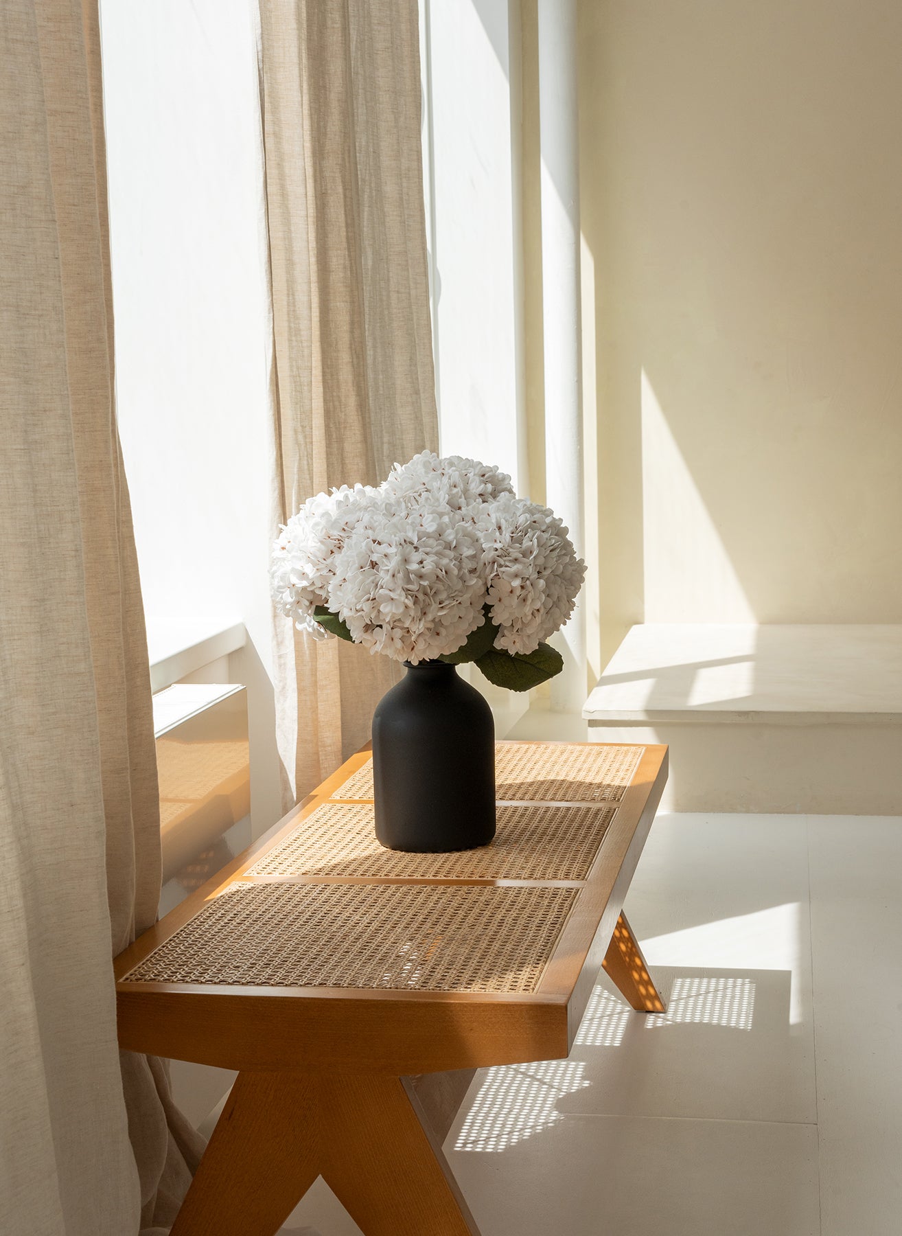 Grote Zijden Hortensia - Wit