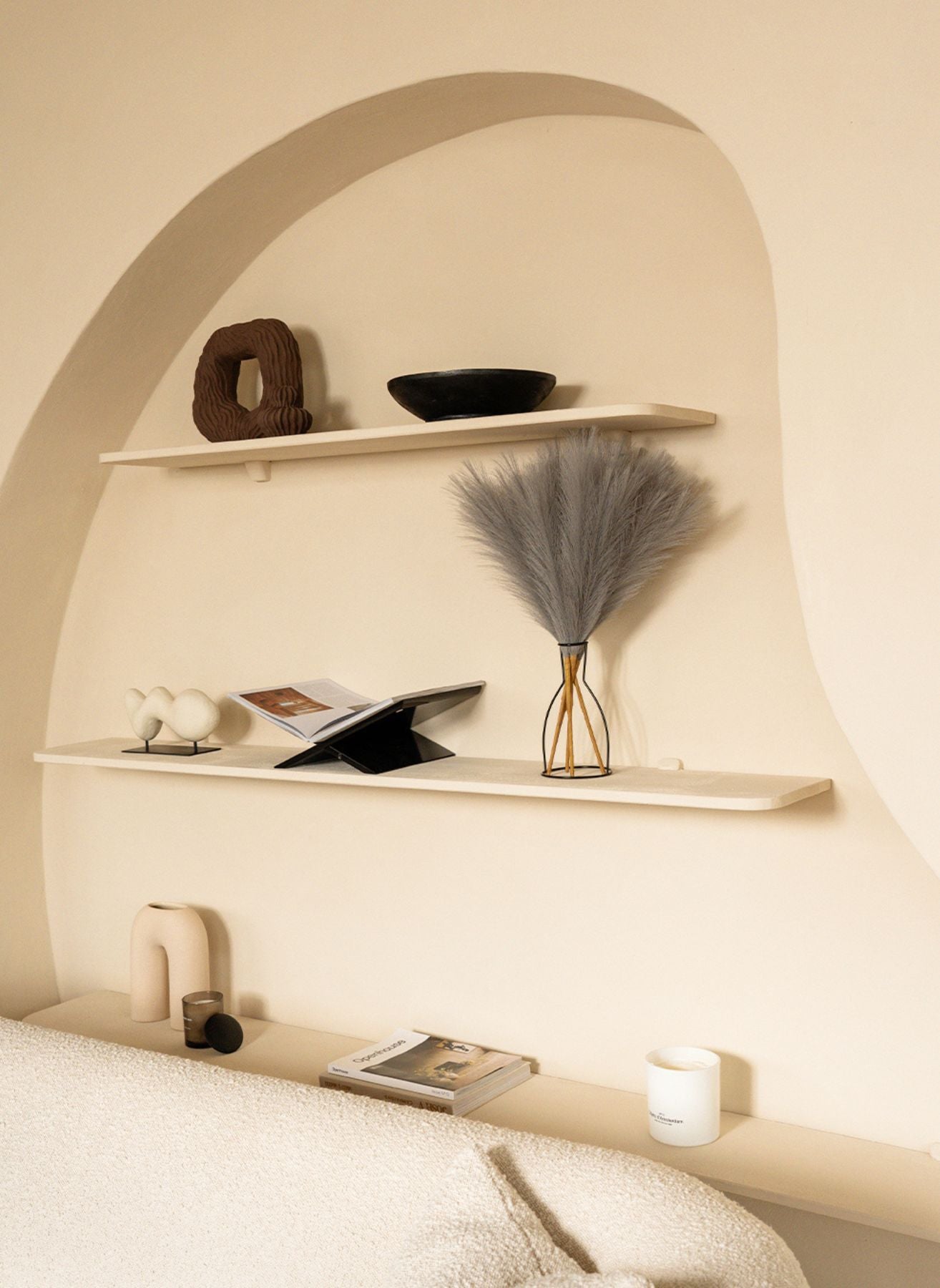 Pampas 60cm (5stengels) - Grijs