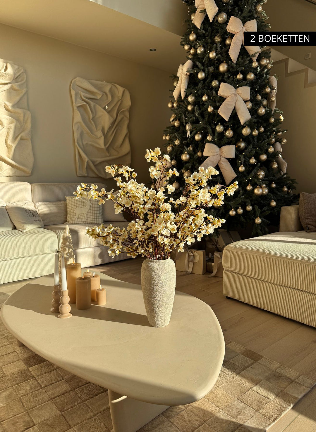 Zijden Bloesem - Wit (3stengels)