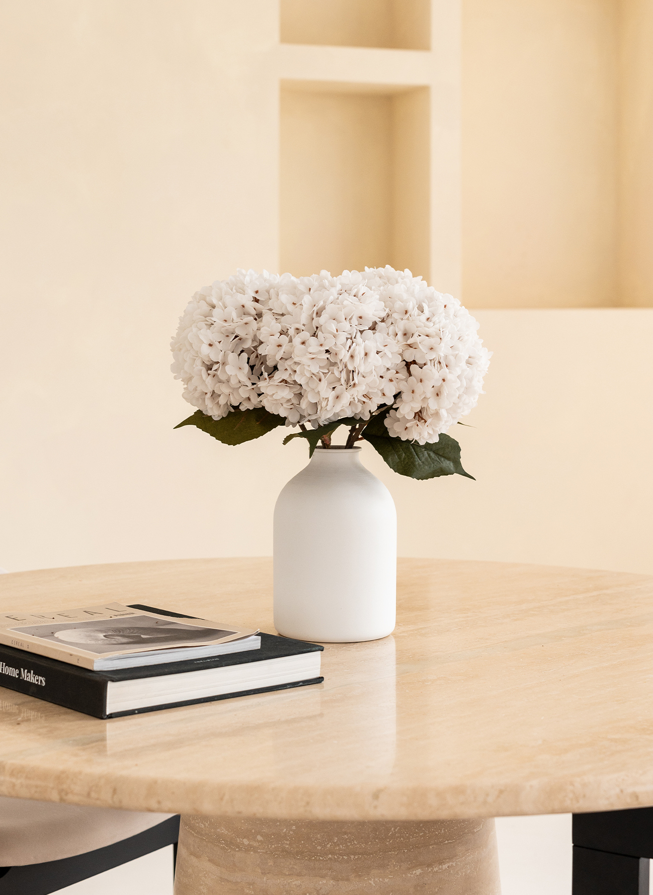 Grote Zijden Hortensia - Wit